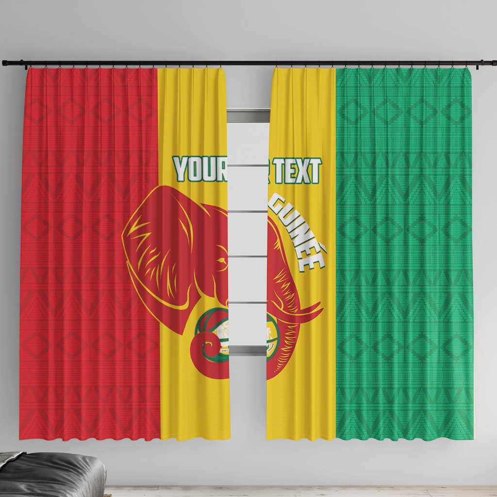 Guinea Basketball Custom Window Curtain Syli Nationale African Pattern - Wonder Print Shop