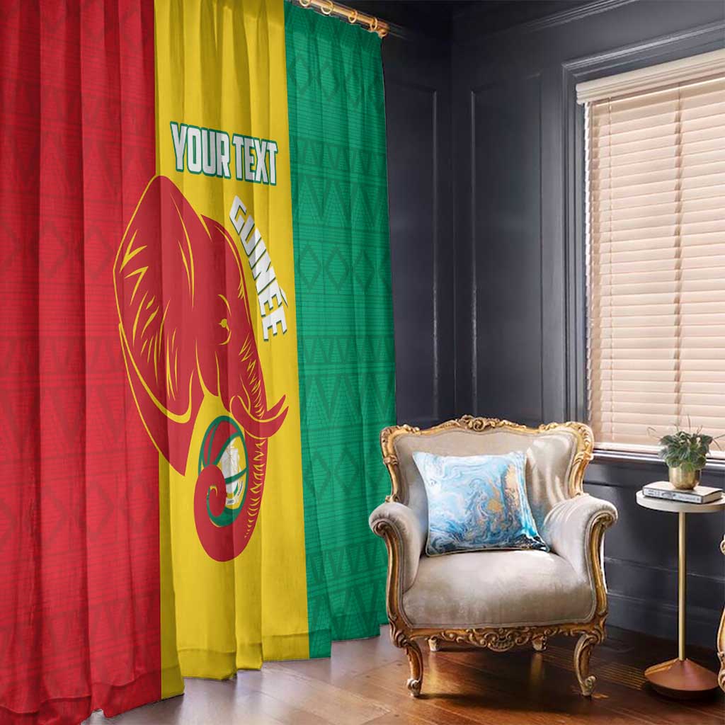 Guinea Basketball Custom Window Curtain Syli Nationale African Pattern - Wonder Print Shop