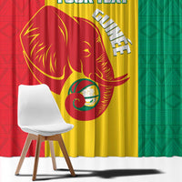 Guinea Basketball Custom Window Curtain Syli Nationale African Pattern - Wonder Print Shop