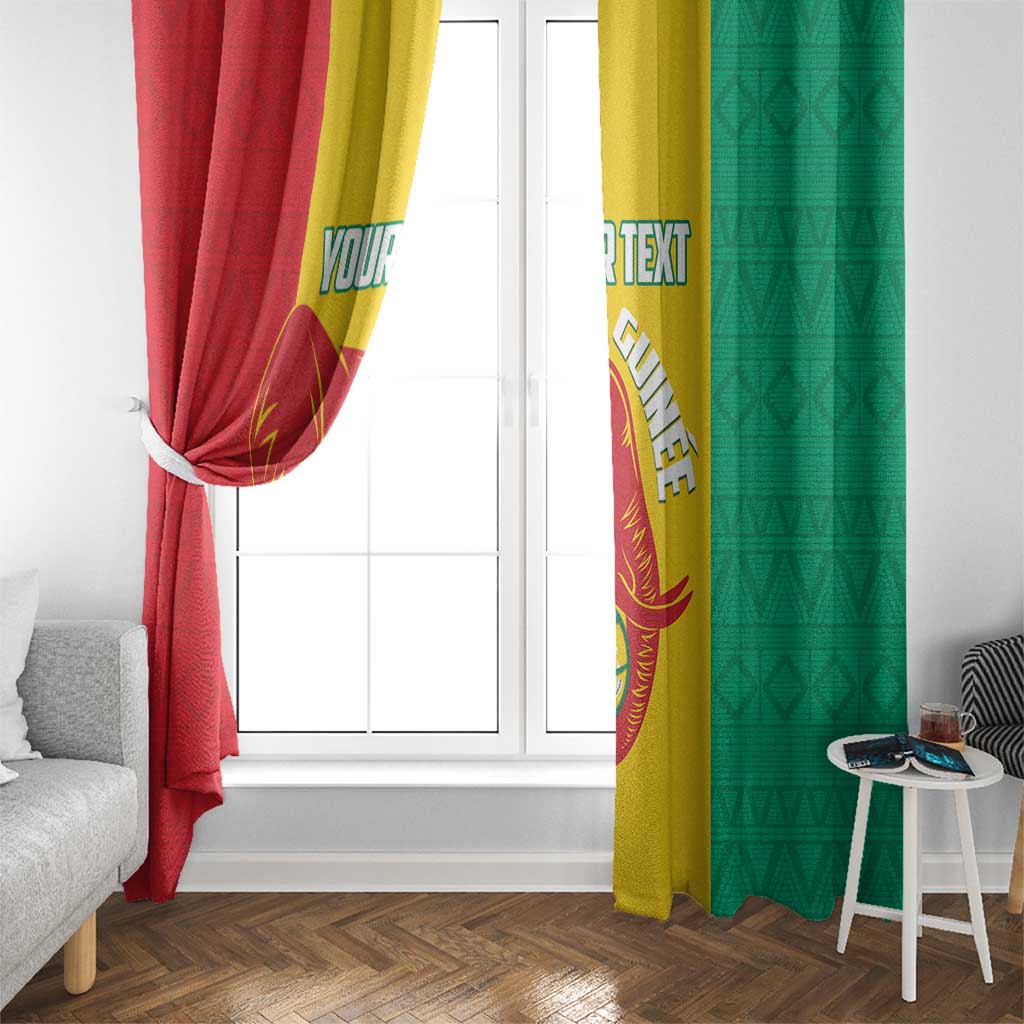 Guinea Basketball Custom Window Curtain Syli Nationale African Pattern - Wonder Print Shop