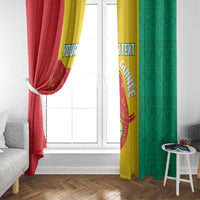 Guinea Basketball Custom Window Curtain Syli Nationale African Pattern - Wonder Print Shop