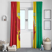 Guinea Basketball Custom Window Curtain Syli Nationale African Pattern - Wonder Print Shop