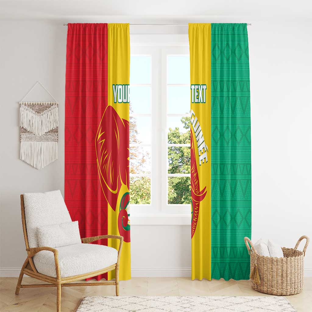 Guinea Basketball Custom Window Curtain Syli Nationale African Pattern - Wonder Print Shop
