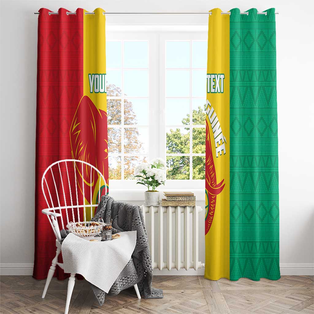 Guinea Basketball Custom Window Curtain Syli Nationale African Pattern - Wonder Print Shop