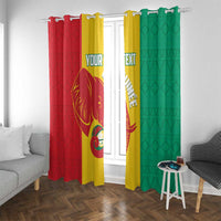 Guinea Basketball Custom Window Curtain Syli Nationale African Pattern - Wonder Print Shop