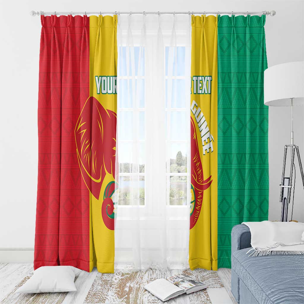 Guinea Basketball Custom Window Curtain Syli Nationale African Pattern - Wonder Print Shop