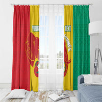 Guinea Basketball Custom Window Curtain Syli Nationale African Pattern - Wonder Print Shop