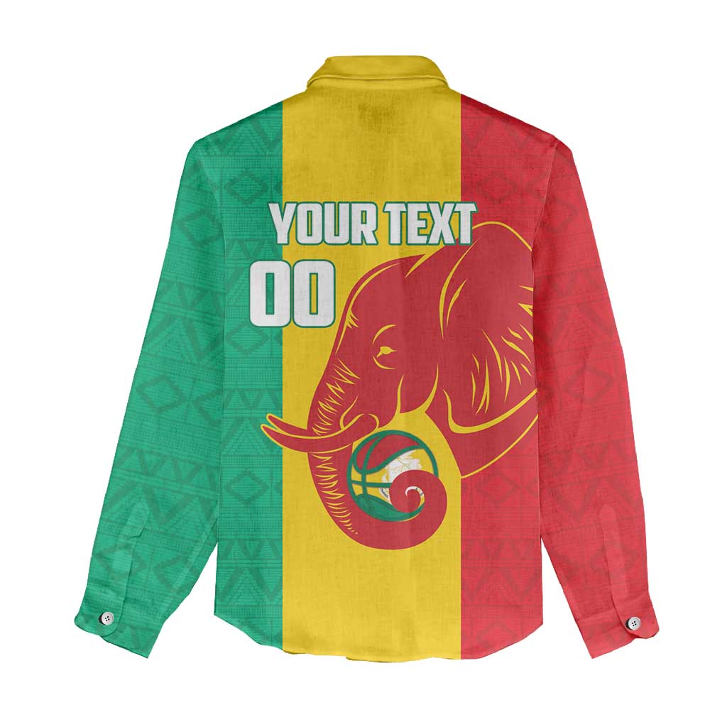 Guinea Basketball Custom Women Casual Shirt Syli Nationale African Pattern - Wonder Print Shop