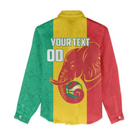 Guinea Basketball Custom Women Casual Shirt Syli Nationale African Pattern - Wonder Print Shop