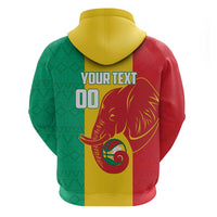 Guinea Basketball Custom Zip Hoodie Syli Nationale African Pattern - Wonder Print Shop