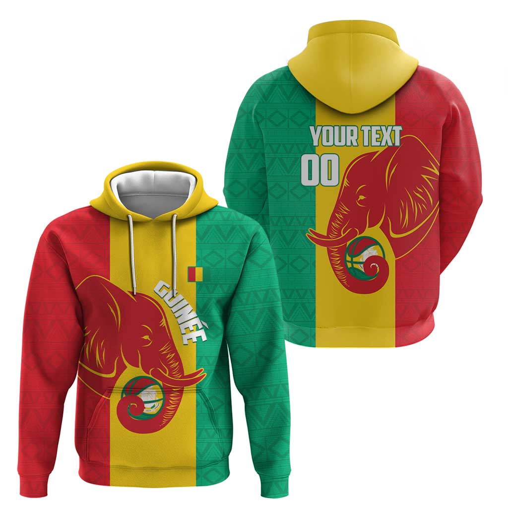 Guinea Basketball Custom Zip Hoodie Syli Nationale African Pattern - Wonder Print Shop