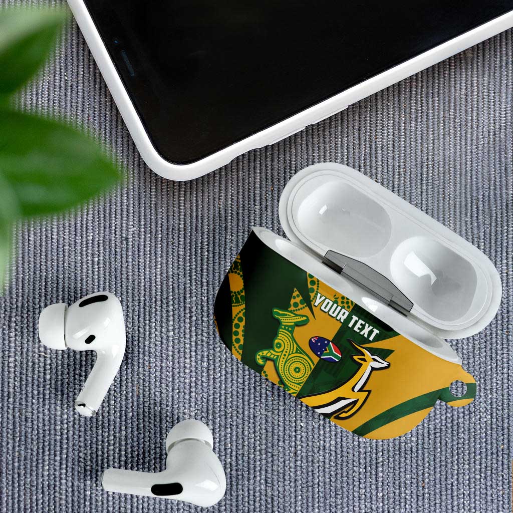 South Africa Australia Rugby Custom AirPods Case Springboks Wallabies Together - Wonder Print Shop