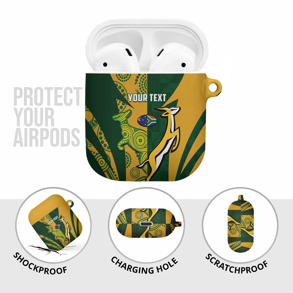 South Africa Australia Rugby Custom AirPods Case Springboks Wallabies Together - Wonder Print Shop