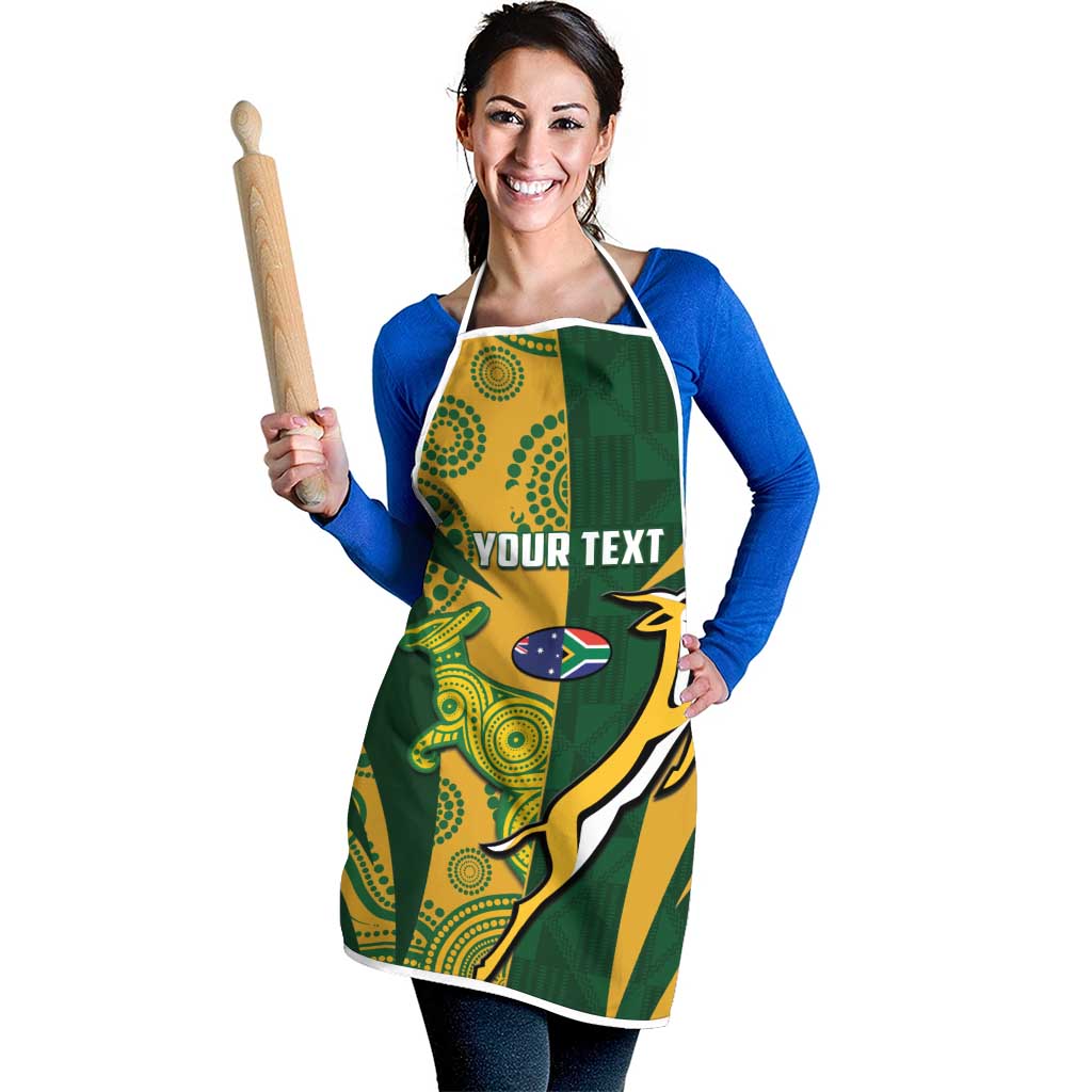 South Africa Australia Rugby Custom Apron Springboks Wallabies Together - Wonder Print Shop