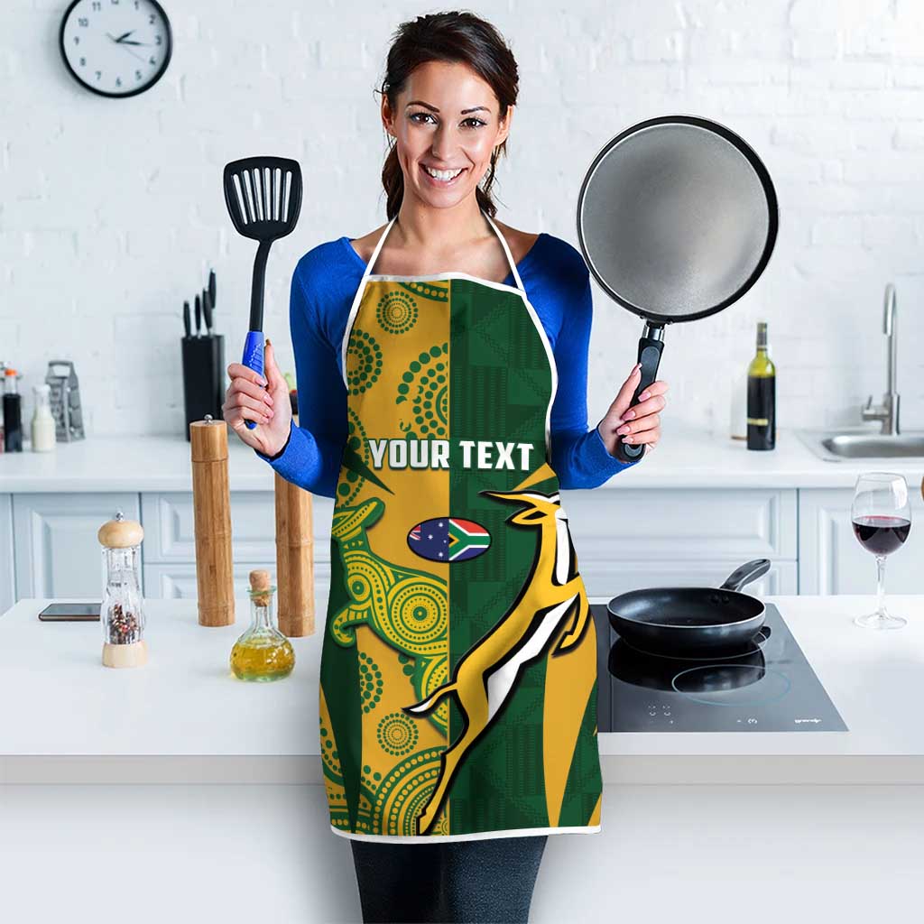 South Africa Australia Rugby Custom Apron Springboks Wallabies Together - Wonder Print Shop