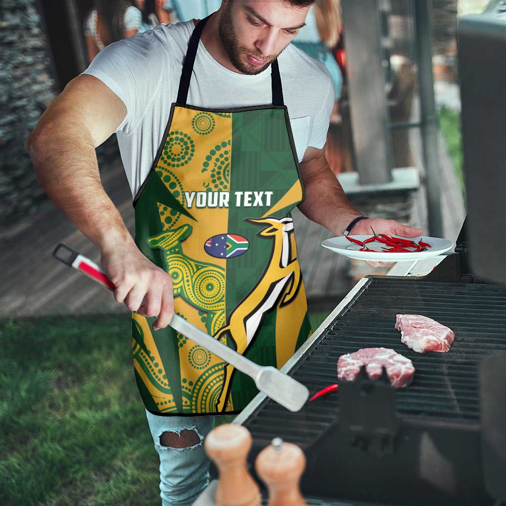 South Africa Australia Rugby Custom Apron Springboks Wallabies Together - Wonder Print Shop