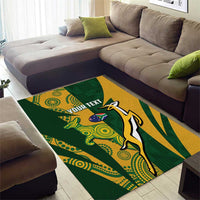 South Africa Australia Rugby Custom Area Rug Springboks Wallabies Together - Wonder Print Shop