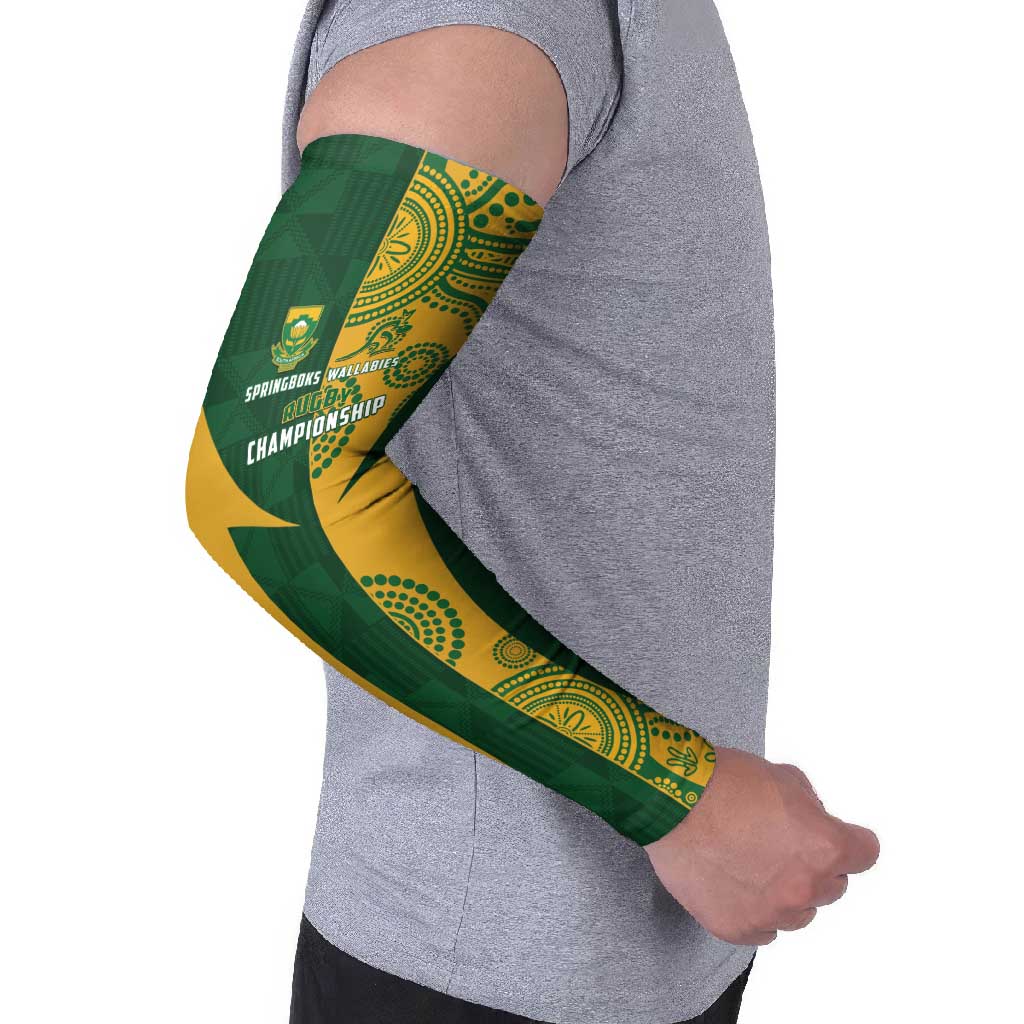 South Africa Australia Rugby Custom Arm Sleeves Springboks Wallabies Together - Wonder Print Shop