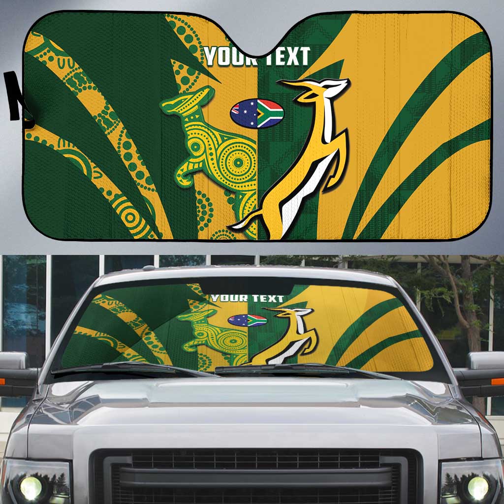 South Africa Australia Rugby Custom Auto Sun Shade Springboks Wallabies Together - Wonder Print Shop