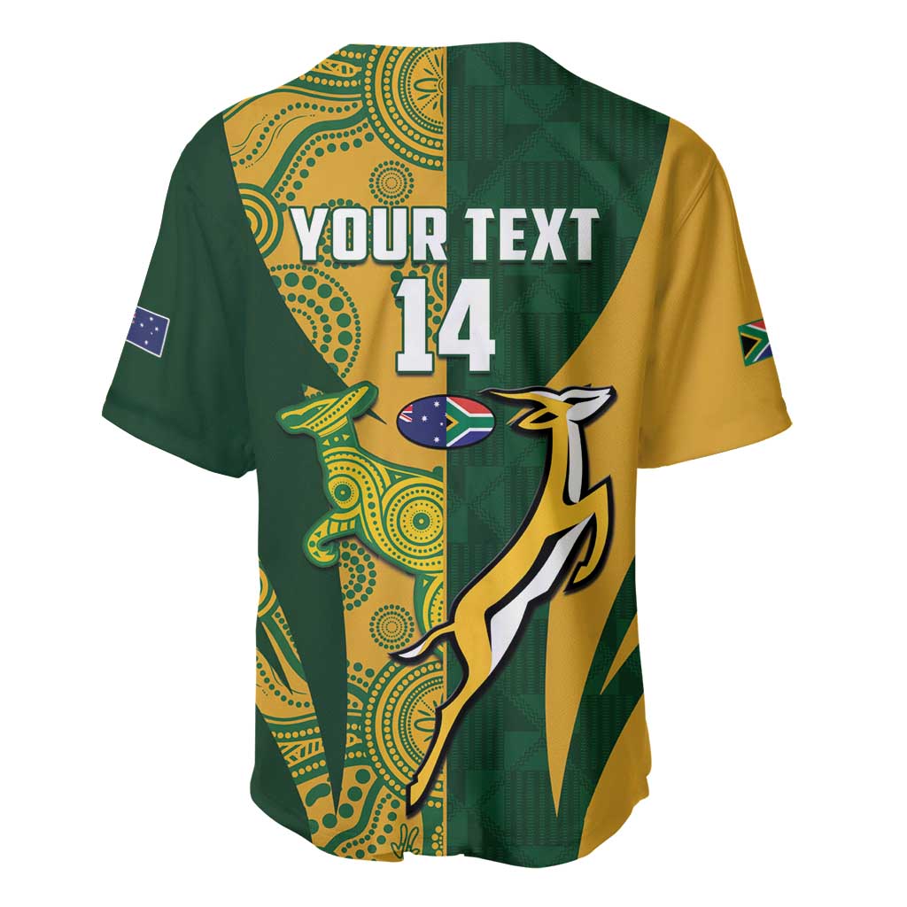 South Africa Australia Rugby Custom Baseball Jersey Springboks Wallabies Together - Wonder Print Shop