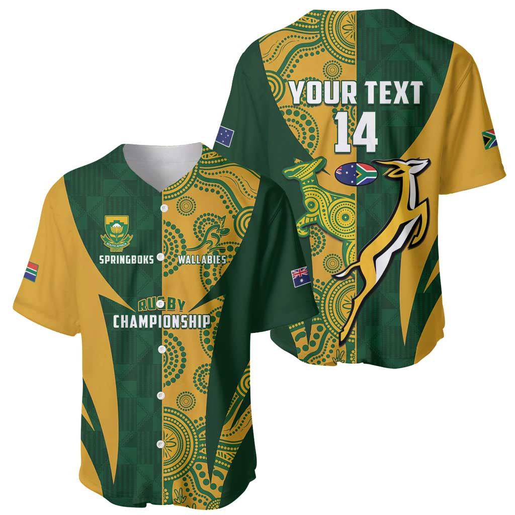 South Africa Australia Rugby Custom Baseball Jersey Springboks Wallabies Together - Wonder Print Shop