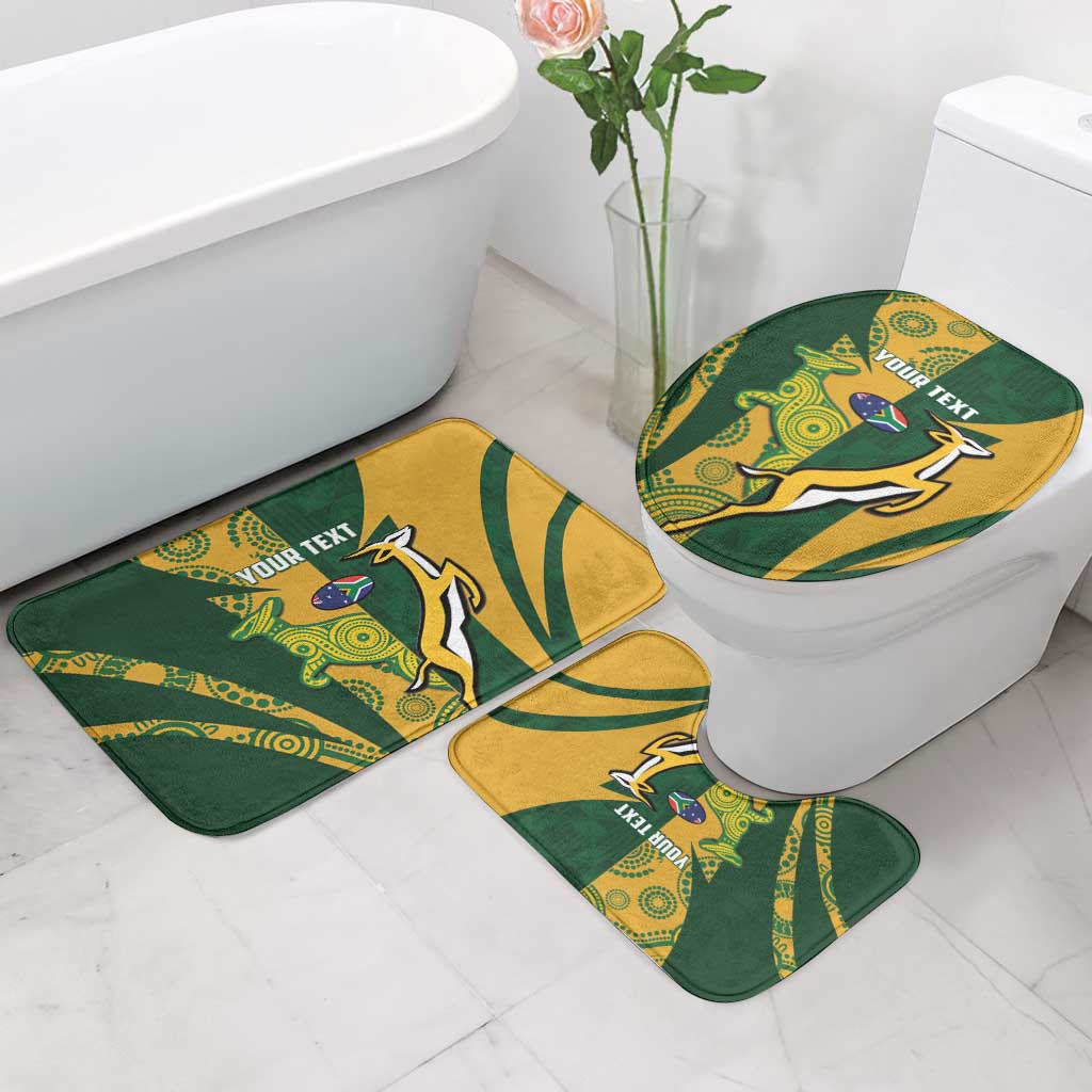 South Africa Australia Rugby Custom Bathroom Set Springboks Wallabies Together - Wonder Print Shop