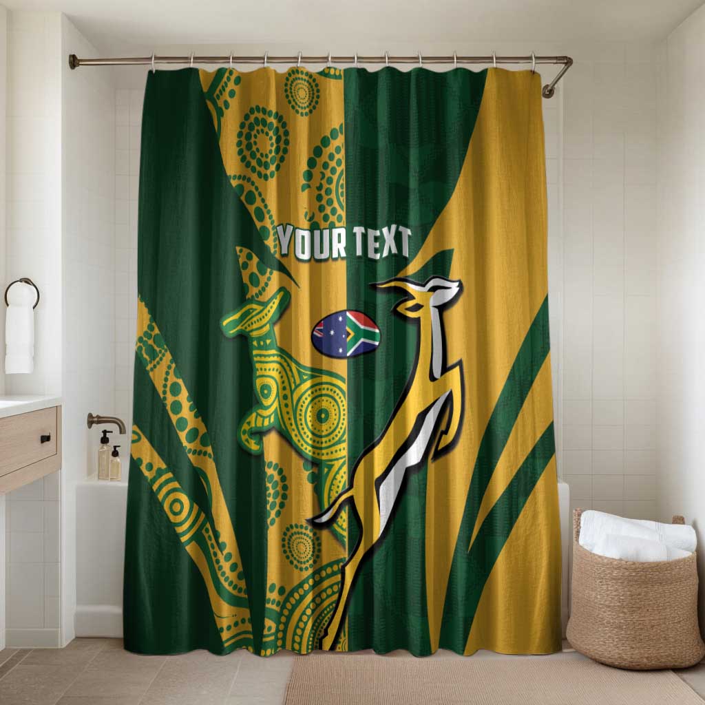 South Africa Australia Rugby Custom Bathroom Set Springboks Wallabies Together - Wonder Print Shop