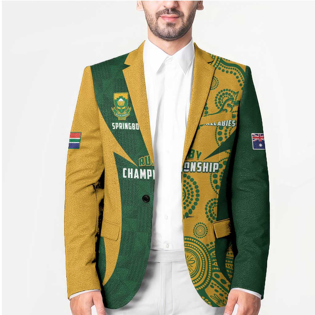 South Africa Australia Rugby Custom Blazer Springboks Wallabies Together - Wonder Print Shop
