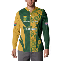 South Africa Australia Rugby Custom Button Sweatshirt Springboks Wallabies Together - Wonder Print Shop