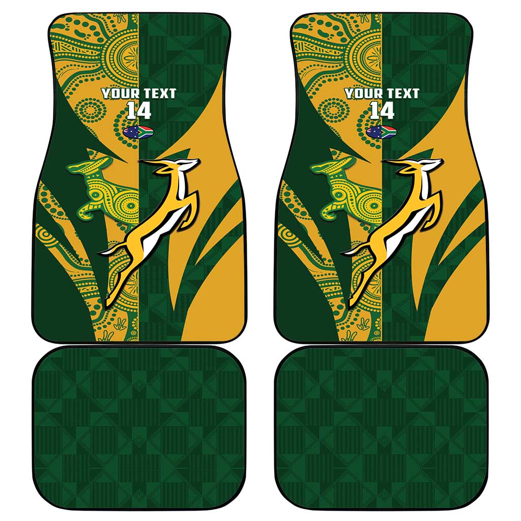 South Africa Australia Rugby Custom Car Mats Springboks Wallabies Together - Wonder Print Shop