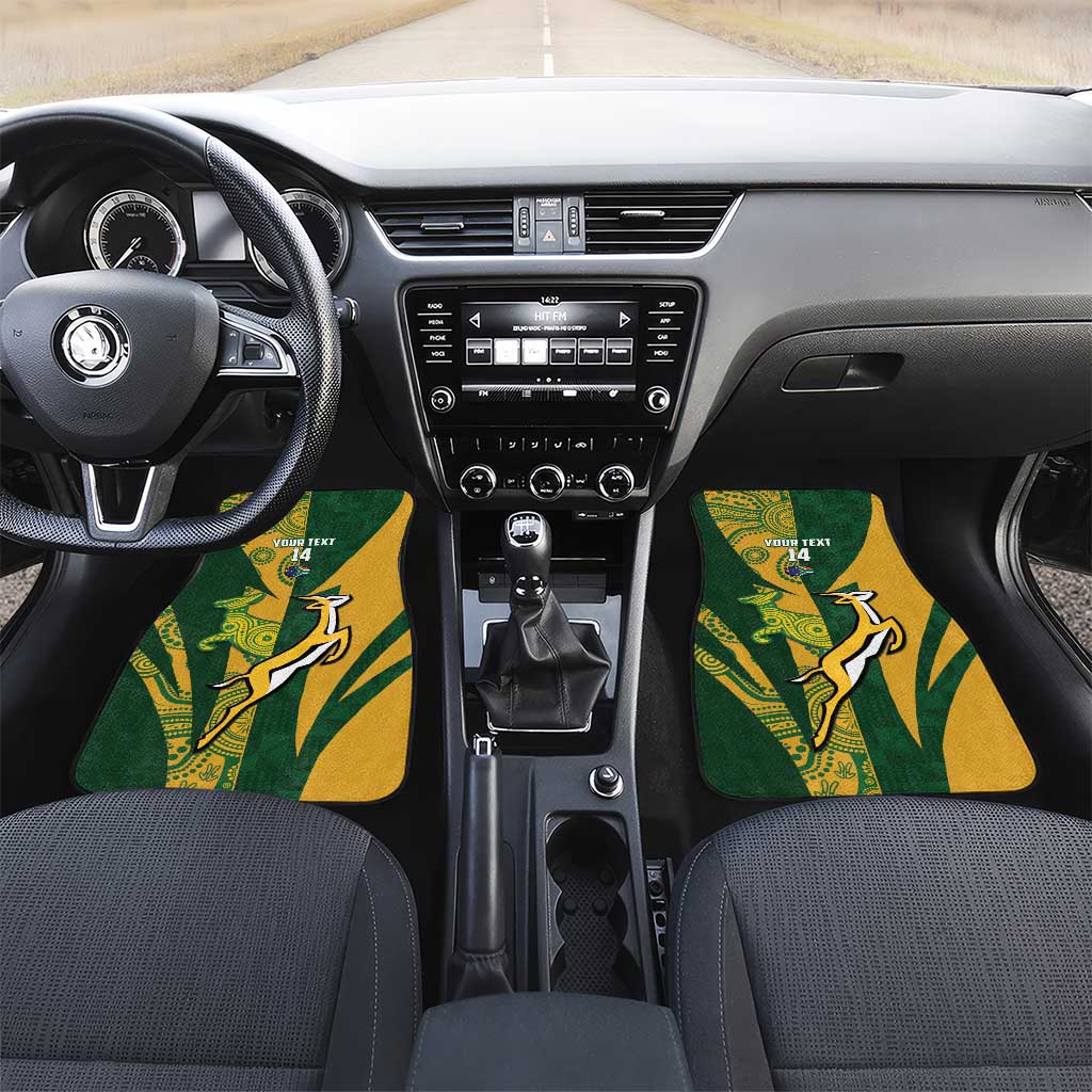 South Africa Australia Rugby Custom Car Mats Springboks Wallabies Together - Wonder Print Shop