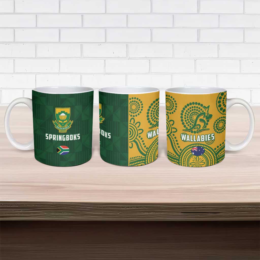 South Africa Australia Rugby Ceramic Mug Springboks Wallabies Together - Wonder Print Shop