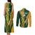 South Africa Australia Rugby Custom Couples Matching Tank Maxi Dress and Long Sleeve Button Shirt Springboks Wallabies Together - Wonder Print Shop