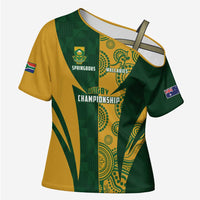 South Africa Australia Rugby Custom Cross Shoulder Shirt Springboks Wallabies Together - Wonder Print Shop