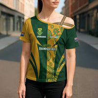 South Africa Australia Rugby Custom Cross Shoulder Shirt Springboks Wallabies Together - Wonder Print Shop