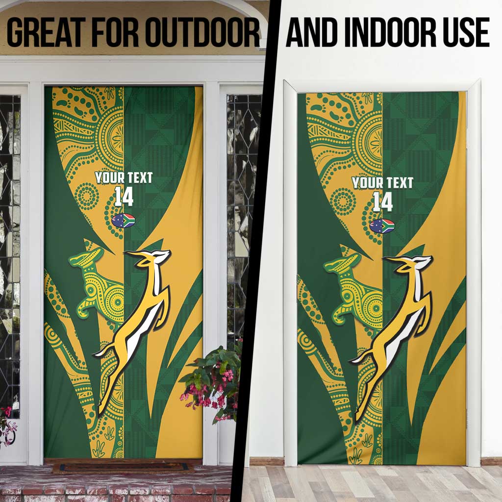 South Africa Australia Rugby Custom Door Cover Springboks Wallabies Together - Wonder Print Shop
