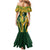 South Africa Australia Rugby Custom Family Matching Mermaid Dress and Hawaiian Shirt Springboks Wallabies Together - Wonder Print Shop