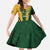 South Africa Australia Rugby Custom Family Matching Off The Shoulder Long Sleeve Dress and Hawaiian Shirt Springboks Wallabies Together - Wonder Print Shop