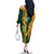 South Africa Australia Rugby Custom Family Matching Off The Shoulder Long Sleeve Dress and Hawaiian Shirt Springboks Wallabies Together - Wonder Print Shop