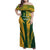 South Africa Australia Rugby Custom Family Matching Off Shoulder Maxi Dress and Hawaiian Shirt Springboks Wallabies Together - Wonder Print Shop