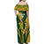 South Africa Australia Rugby Custom Family Matching Off Shoulder Maxi Dress and Hawaiian Shirt Springboks Wallabies Together - Wonder Print Shop