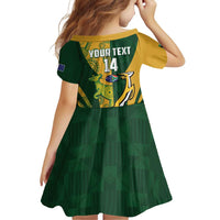 South Africa Australia Rugby Custom Family Matching Off Shoulder Short Dress and Hawaiian Shirt Springboks Wallabies Together - Wonder Print Shop