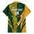 South Africa Australia Rugby Custom Family Matching Short Sleeve Bodycon Dress and Hawaiian Shirt Springboks Wallabies Together - Wonder Print Shop