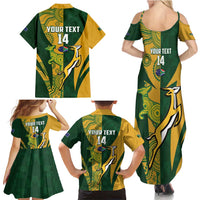South Africa Australia Rugby Custom Family Matching Summer Maxi Dress and Hawaiian Shirt Springboks Wallabies Together - Wonder Print Shop