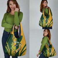 South Africa Australia Rugby Custom Grocery Bag Springboks Wallabies Together - Wonder Print Shop