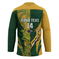 South Africa Australia Rugby Custom Hockey Jersey Springboks Wallabies Together - Wonder Print Shop