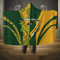 South Africa Australia Rugby Custom Hooded Blanket Springboks Wallabies Together - Wonder Print Shop