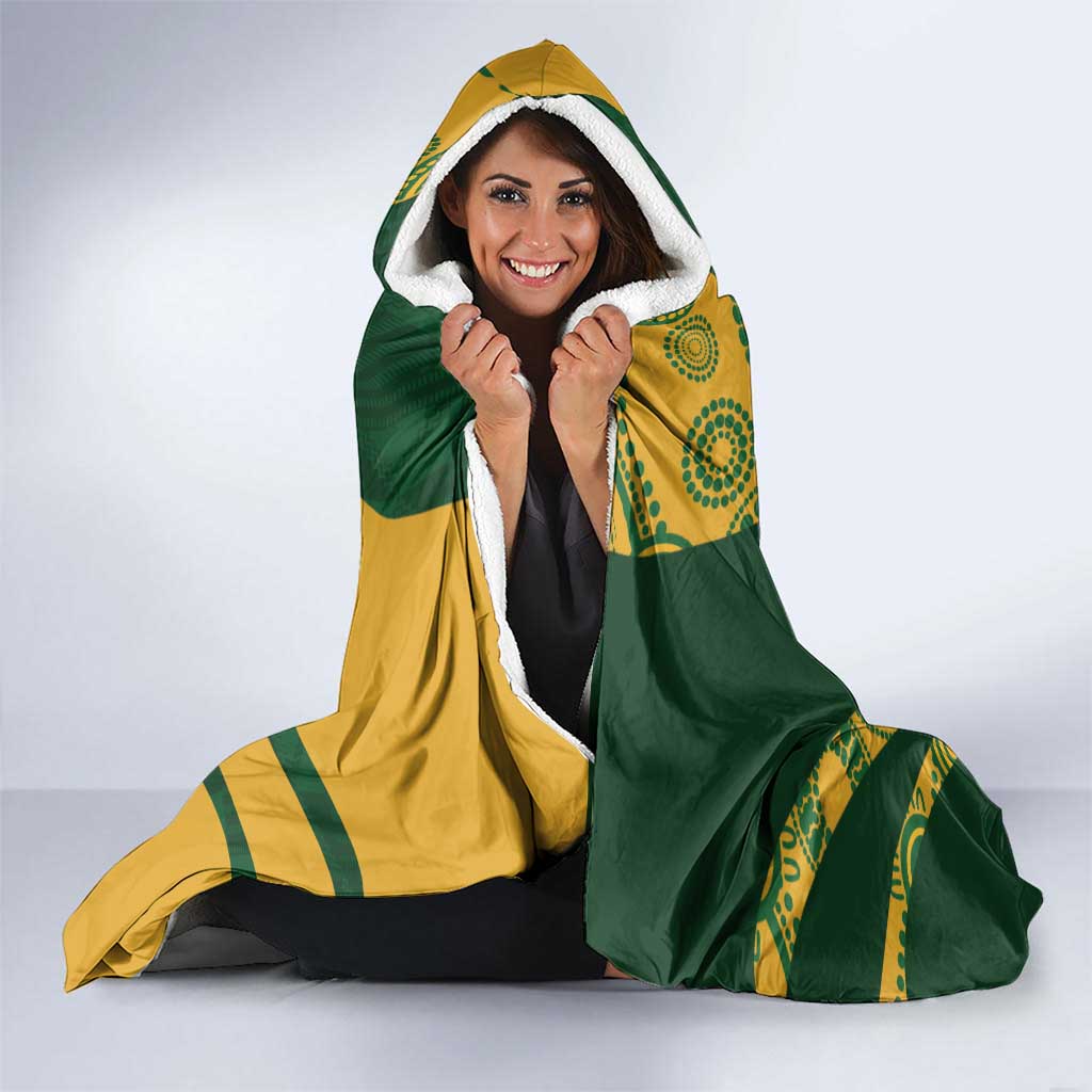 South Africa Australia Rugby Custom Hooded Blanket Springboks Wallabies Together - Wonder Print Shop