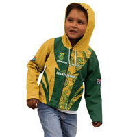 South Africa Australia Rugby Custom Kid Hoodie Springboks Wallabies Together - Wonder Print Shop