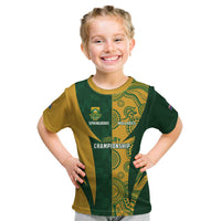 South Africa Australia Rugby Custom Kid T Shirt Springboks Wallabies Together - Wonder Print Shop